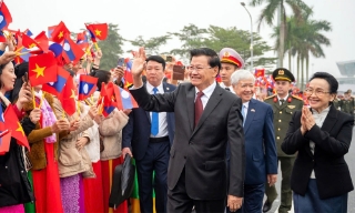 Tổng Bí thư, Chủ tịch nước Lào thăm cấp Nhà nước tới Việt Nam